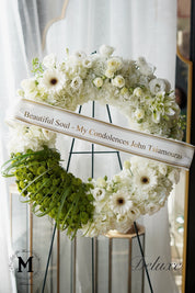 Round Condolences Wreath