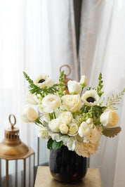 Black & White Sympathy Flowers