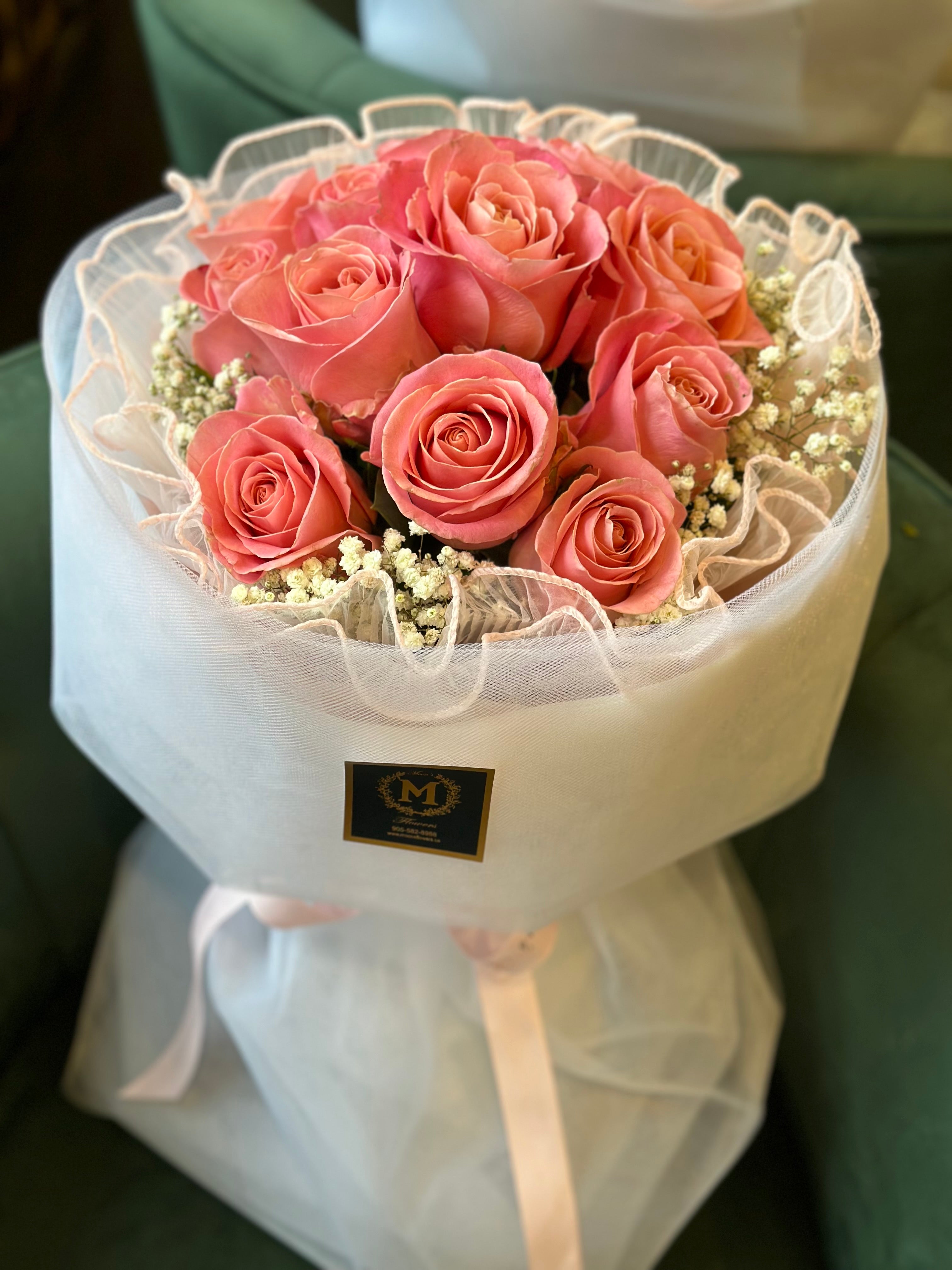 15 pink Roses