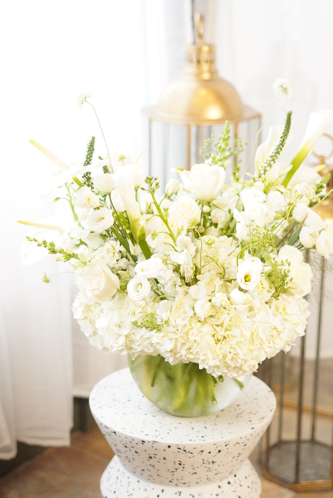 White Memories Sympathy Flowers in Vase