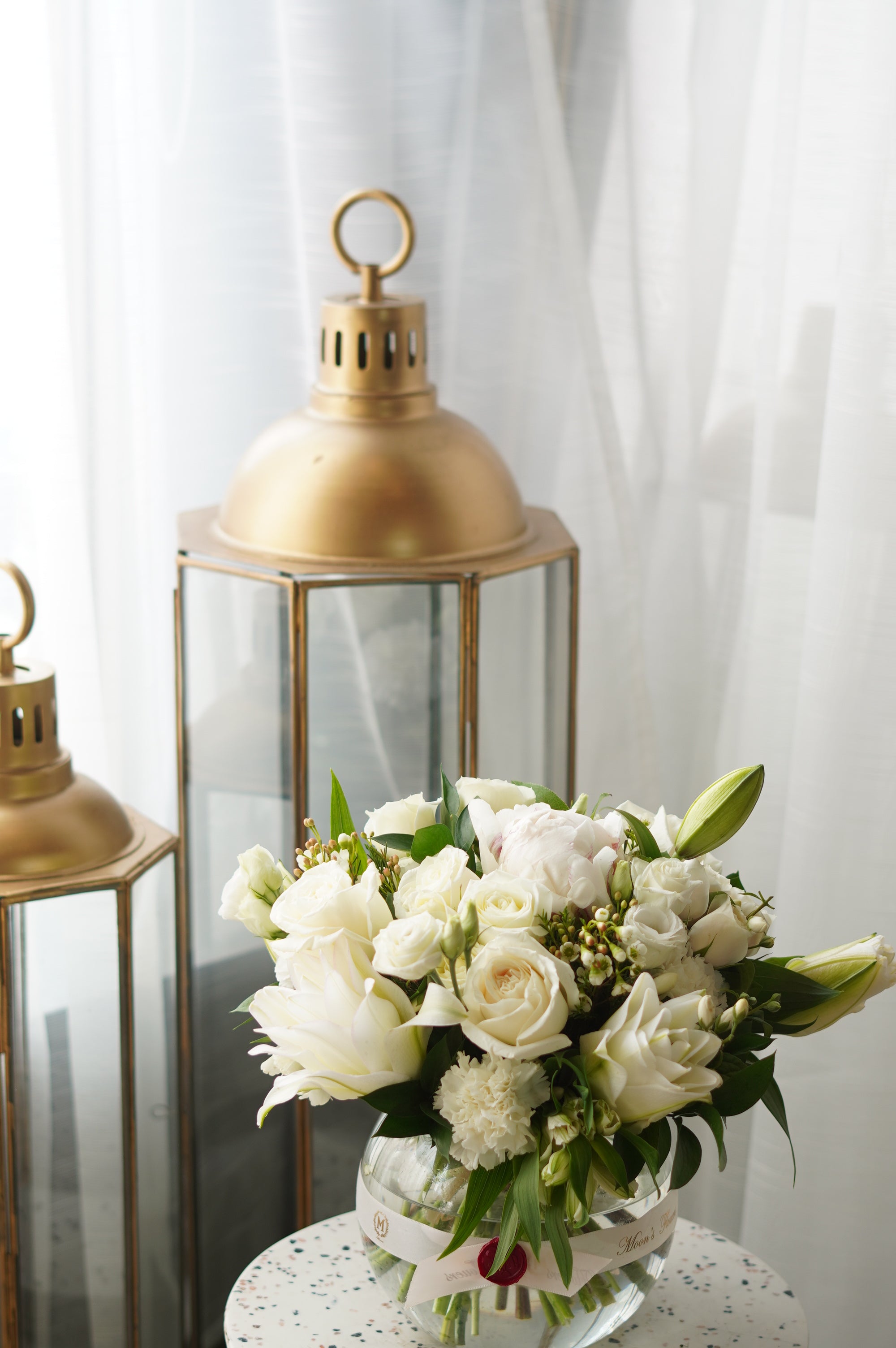 Mix White Flowers With Greenery In A Vase