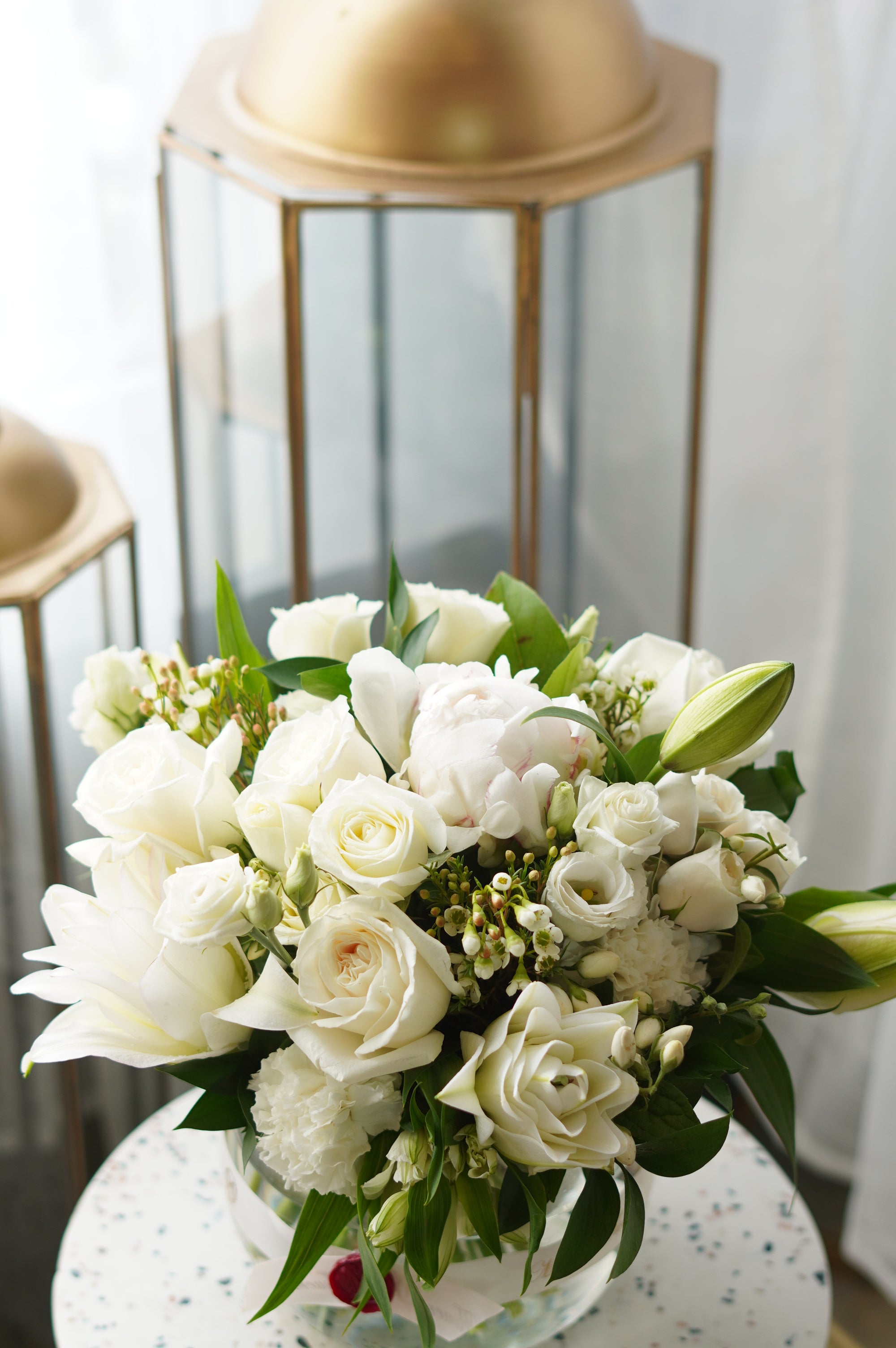 Mix White Flowers With Greenery In A Vase