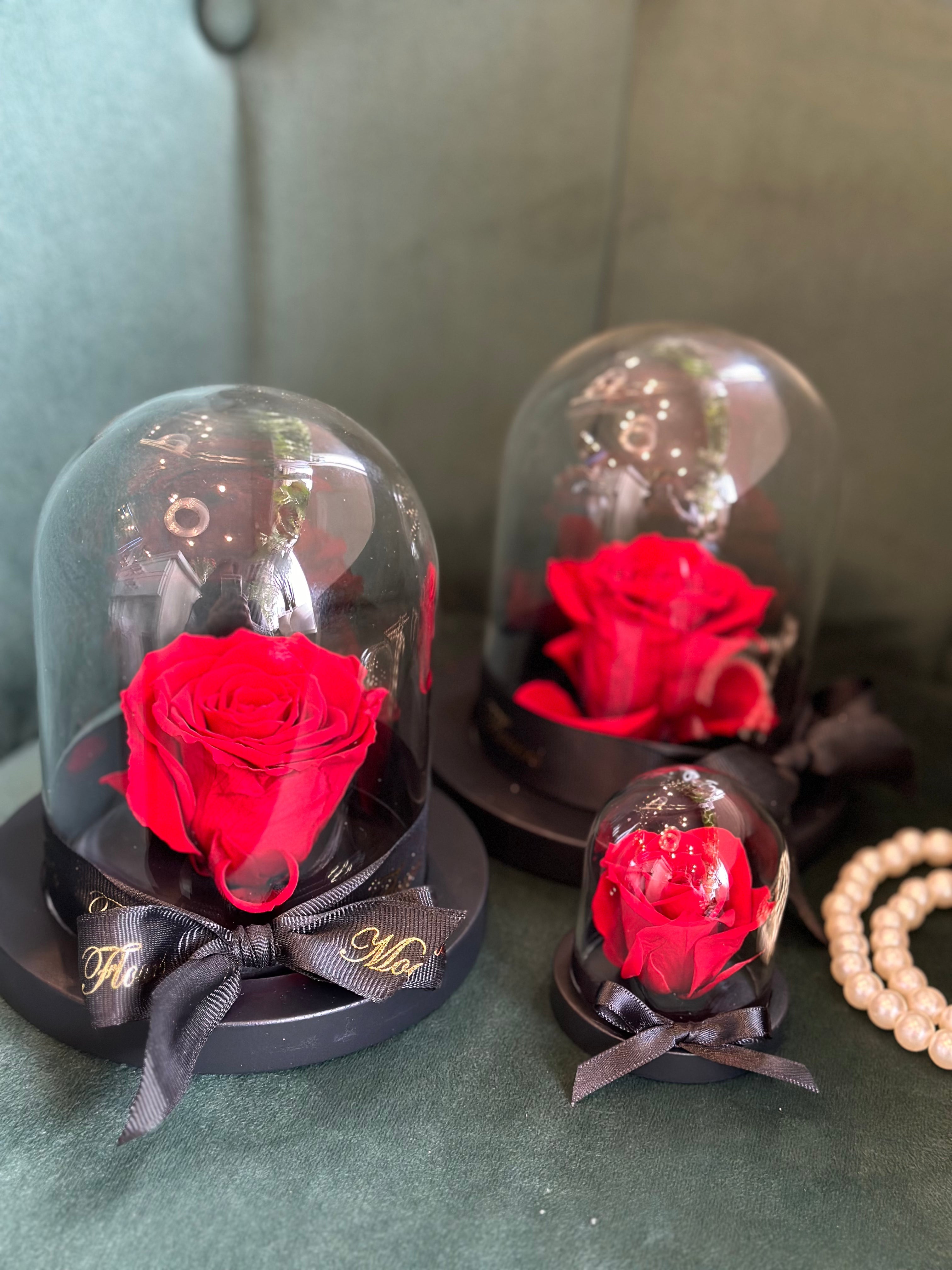 MOTHER'S DAY - preserved flower in a glass dome