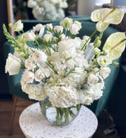 White Memories Sympathy Flowers in Vase