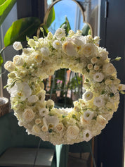White Grace Funeral Wreath