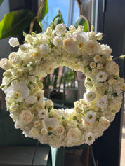 White Grace Funeral Wreath