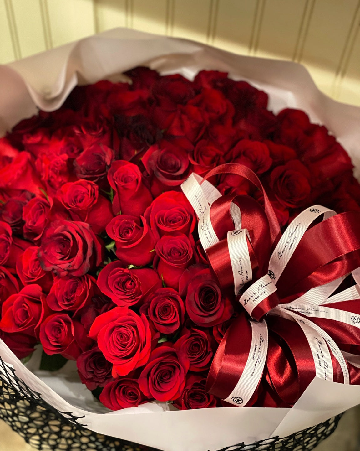 Red Roses Bouquet-100, Flower Delivery Toronto, Same Day Delivery, Moon's Flowers Florist – Same Day Flower Delivery Toronto & GTA, Oakville  Flower Shop