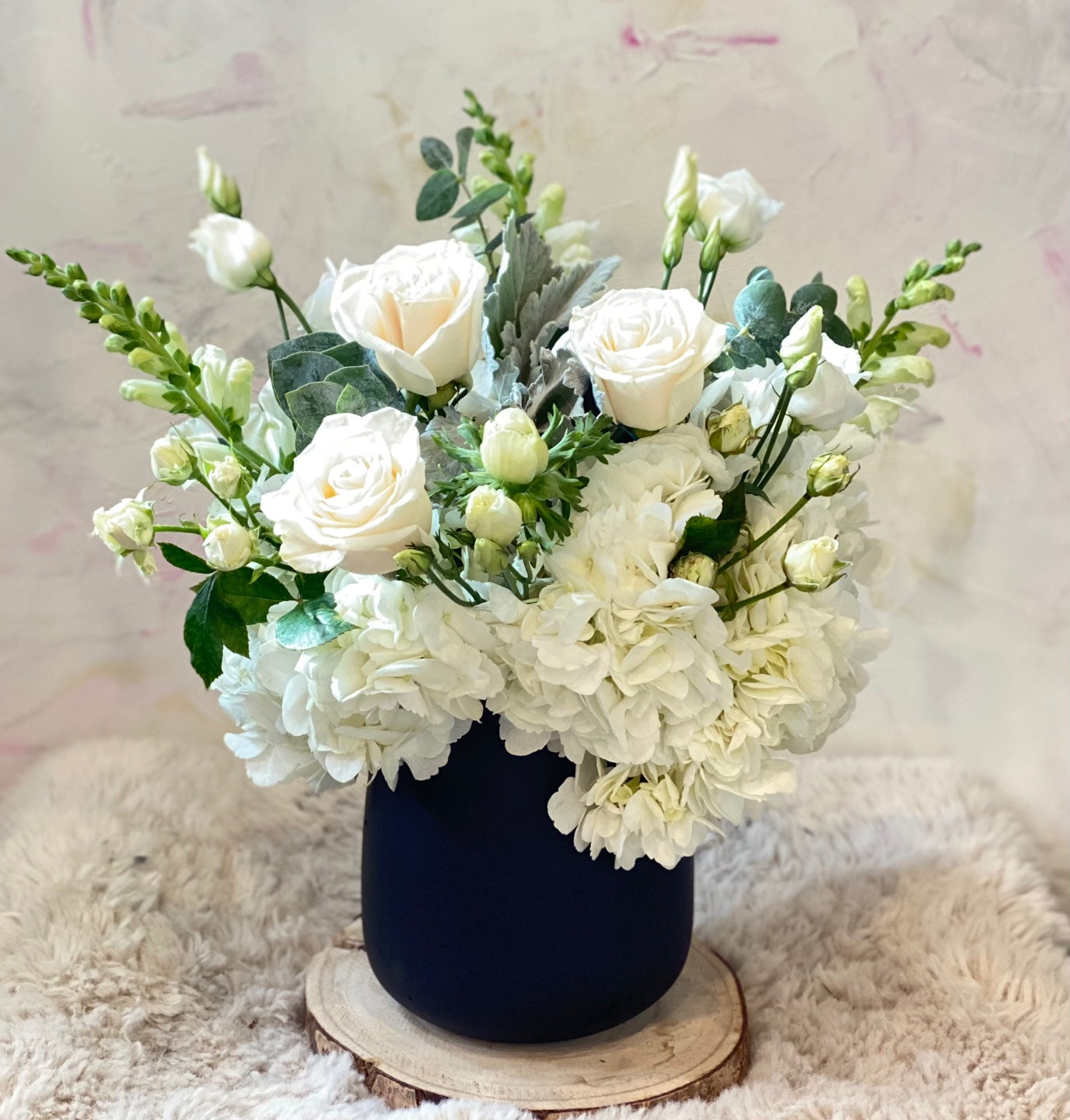 Black & White Sympathy Flowers