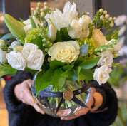 Mix White Flowers With Greenery In A Vase