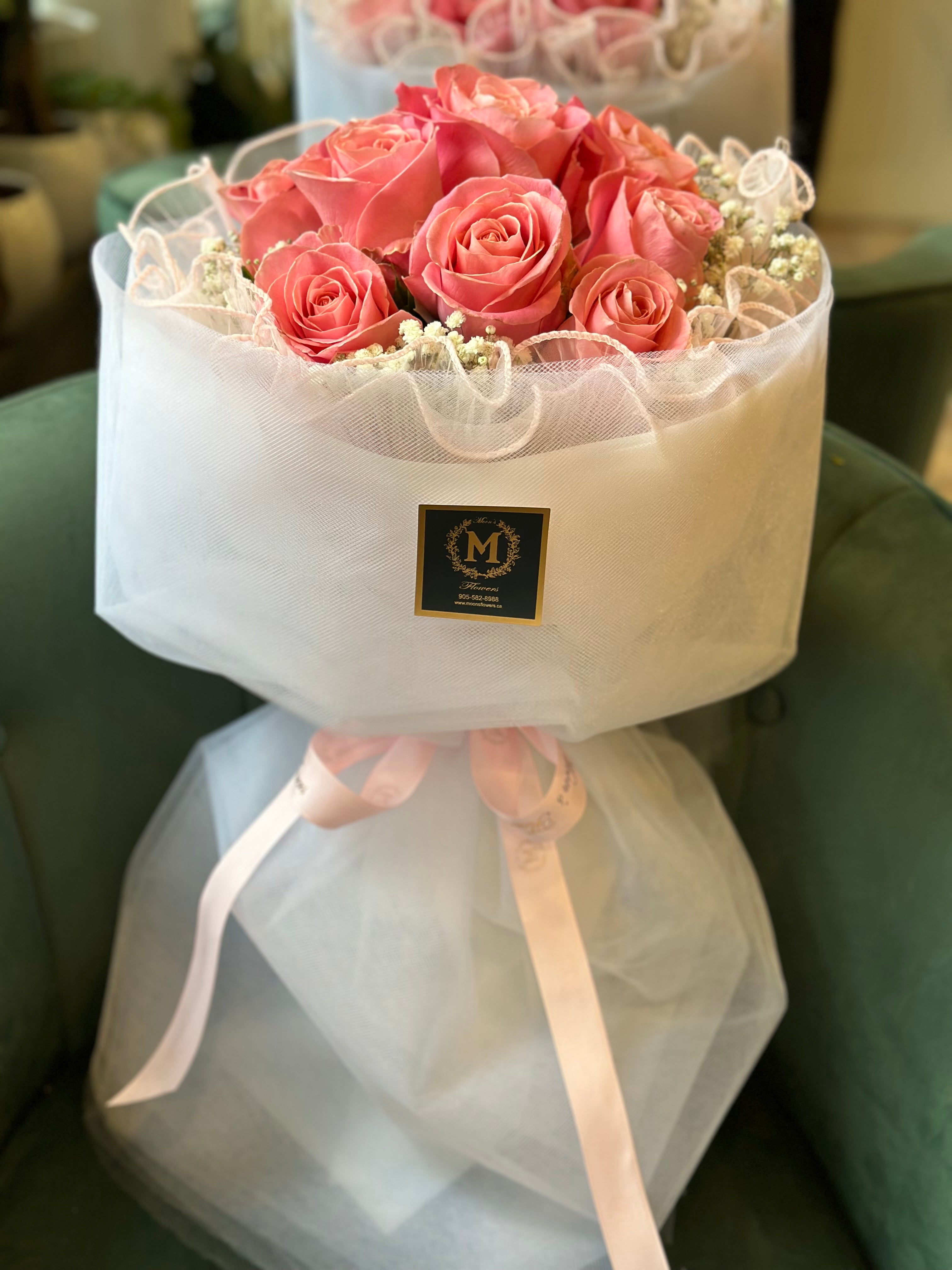 Valentine's Day -Pink Rose Bouquet