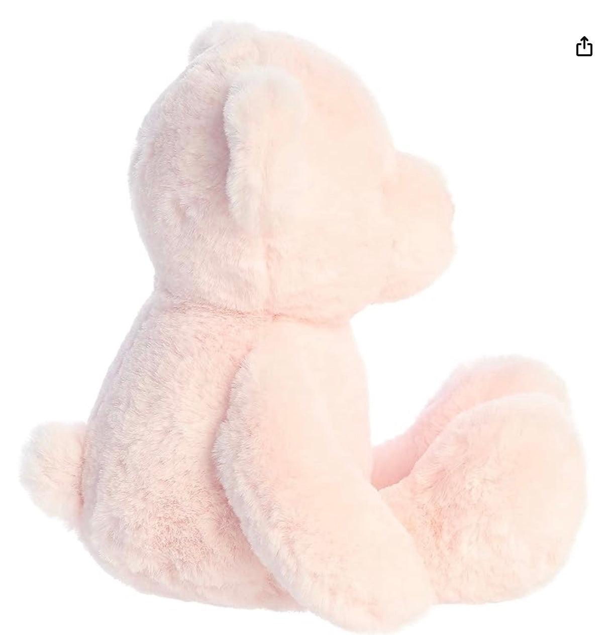 Plush toy resembling a bear on a white background
