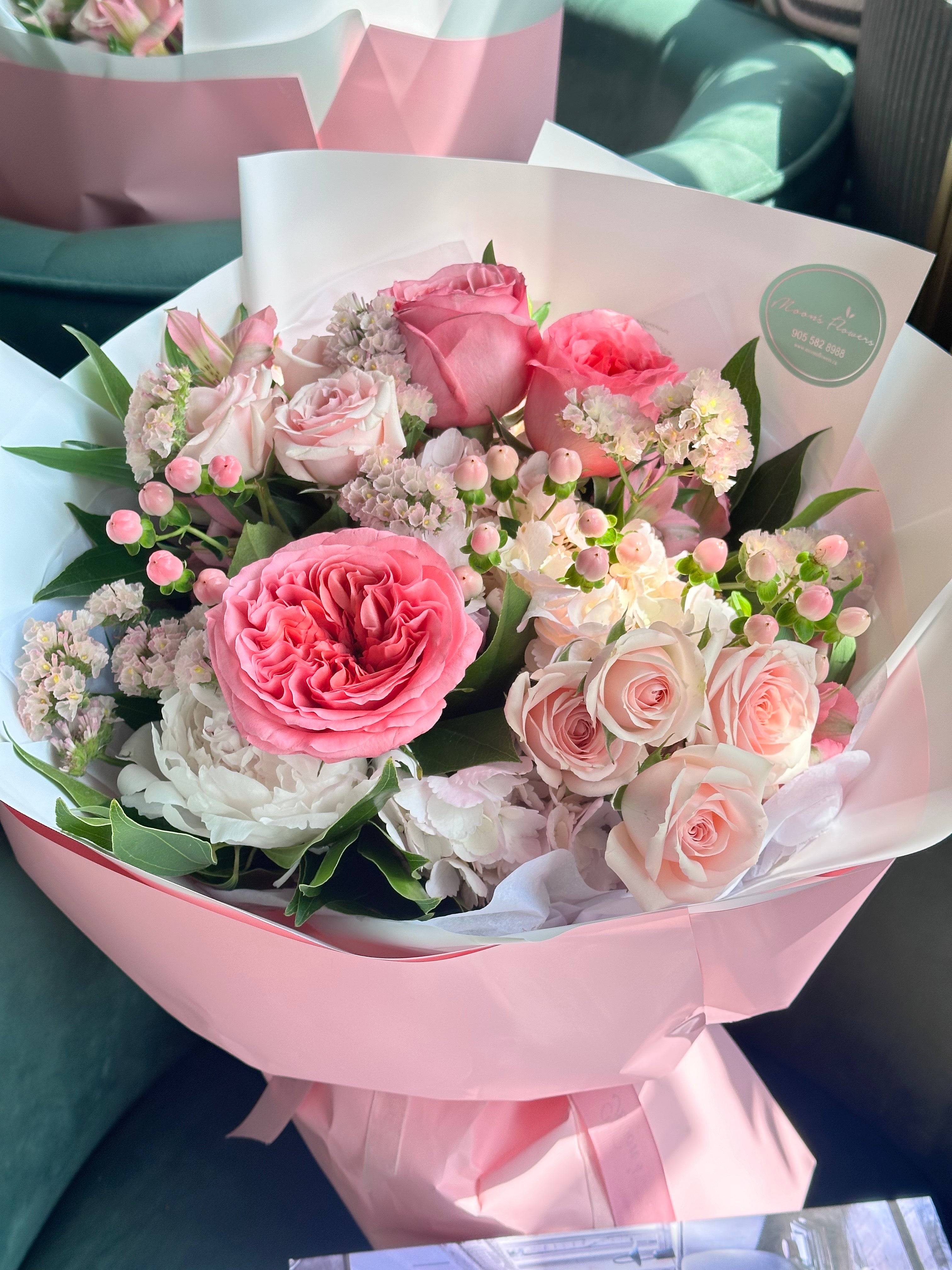 Pink blossom bouquet