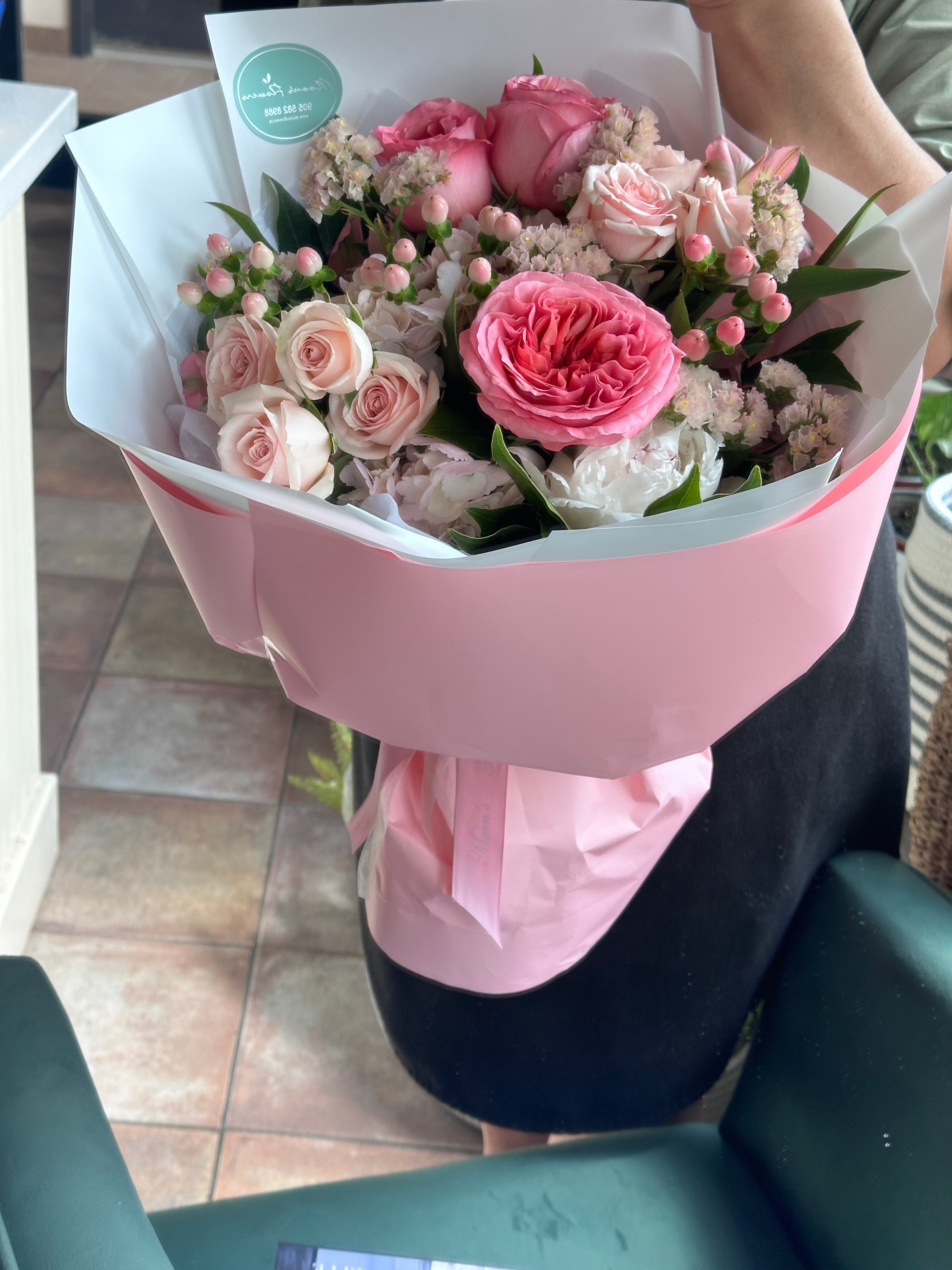 Pink blossom bouquet