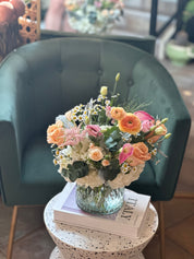 White & Peach Arrangement