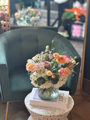 White & Peach Arrangement