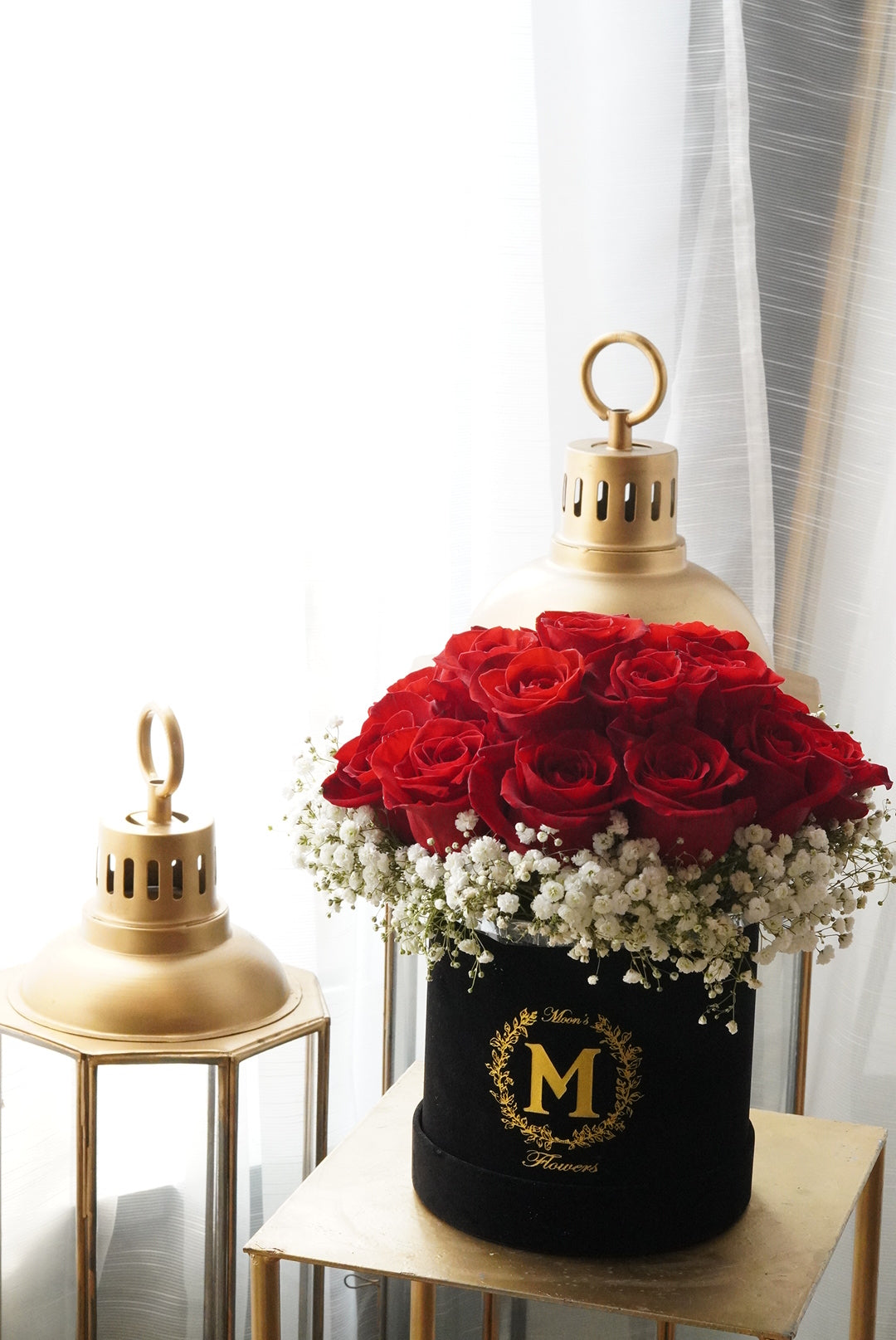 15 Roses with Baby Breath