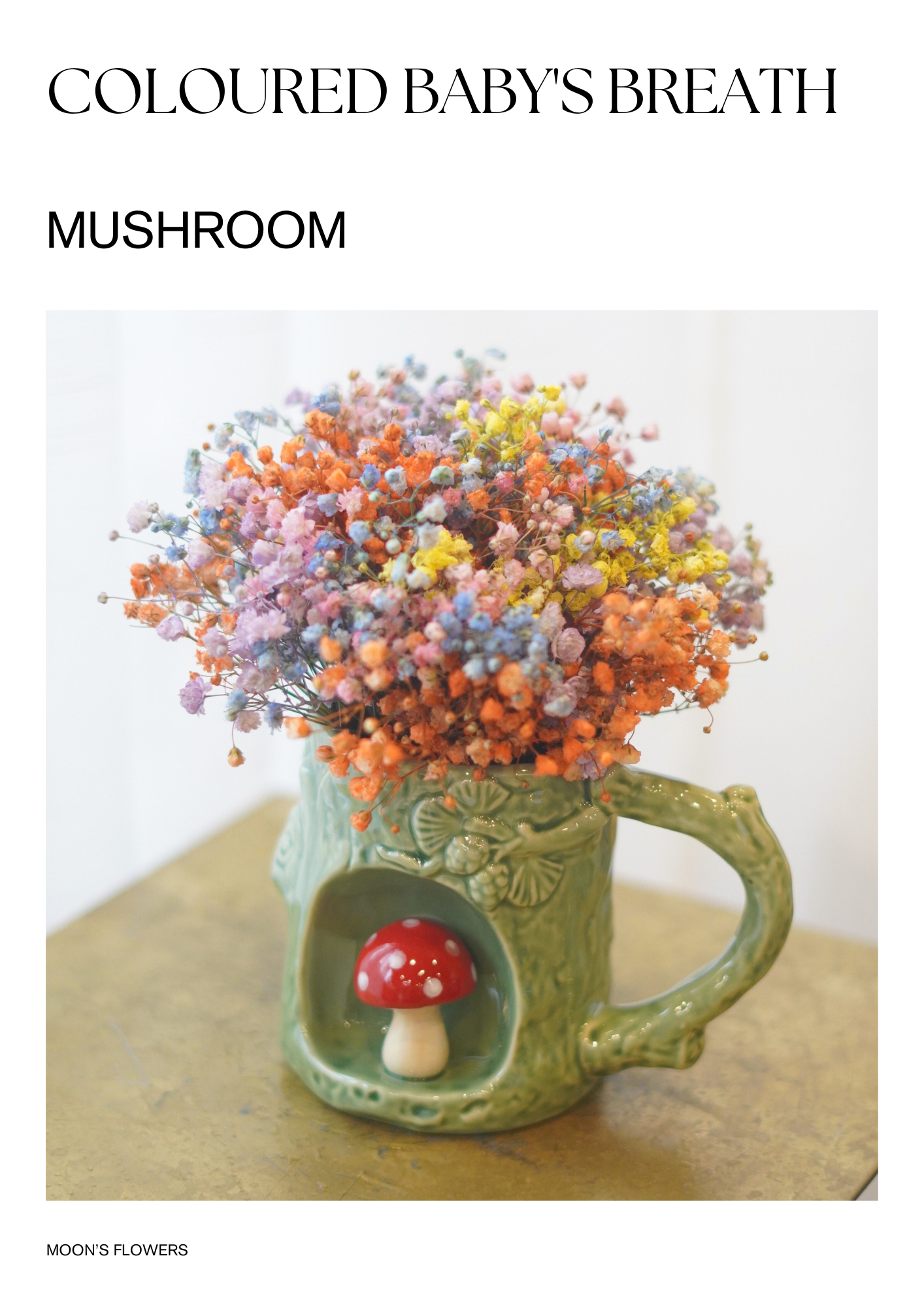 Coloured Babys Breath In A Cup