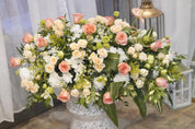 A front-facing photo that is clearly visible from the front when placed on the casket.casket spray,Funeral & Sympathy Flowers Toronto