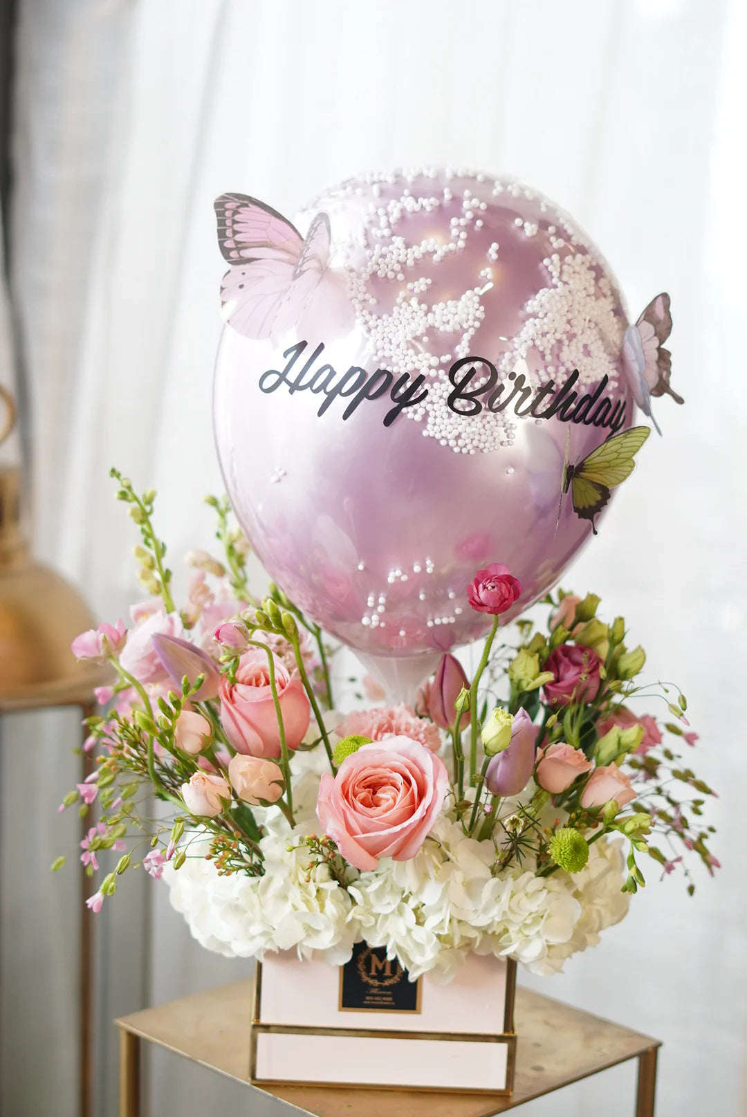 Valentine's Day - Balloon with Flowers
