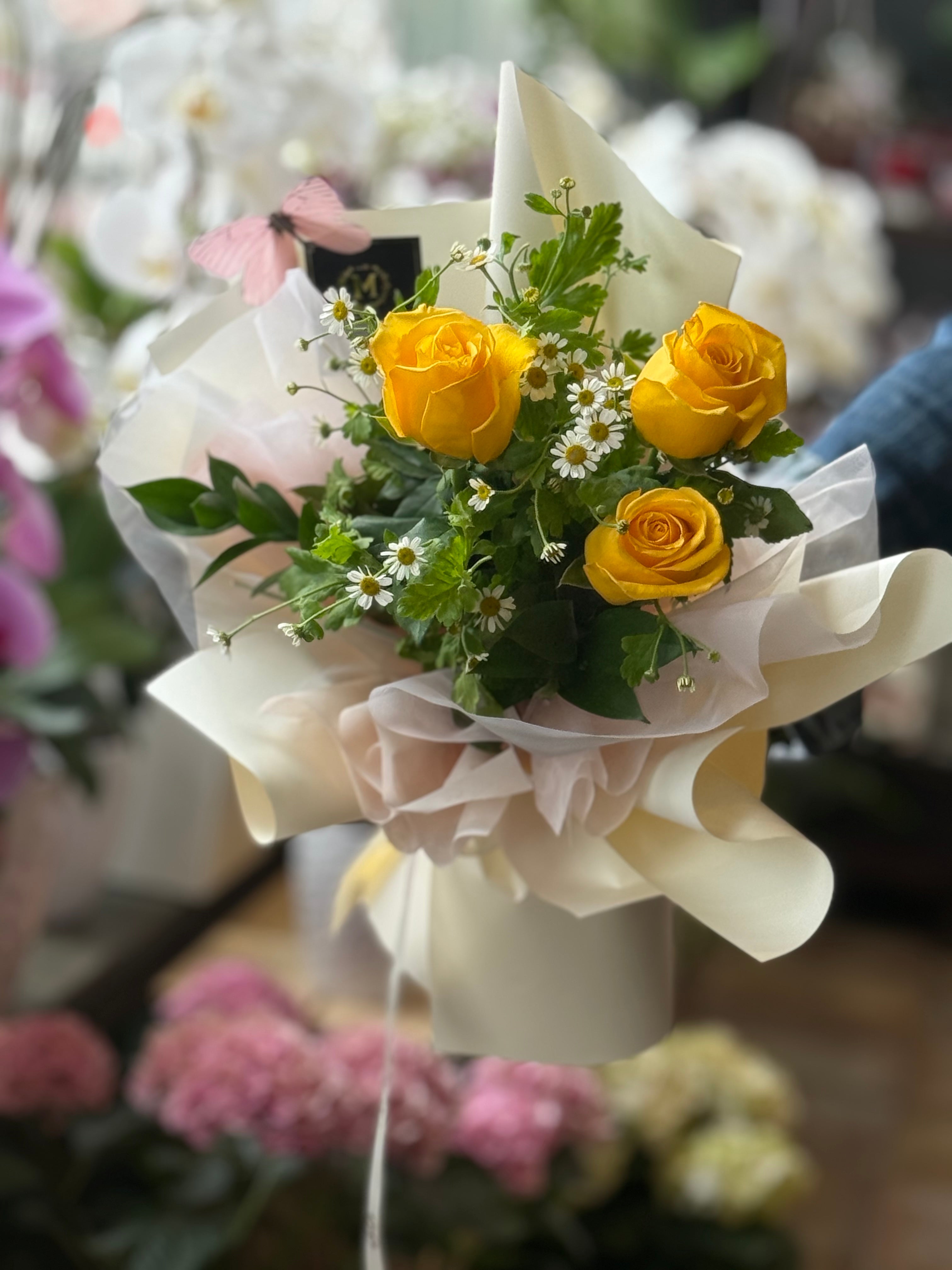 Valentine's Day - 3 Roses Bouquet