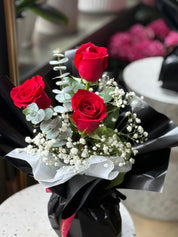 Valentine's Day - 3 Roses Bouquet