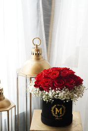 15 Roses with Baby Breath