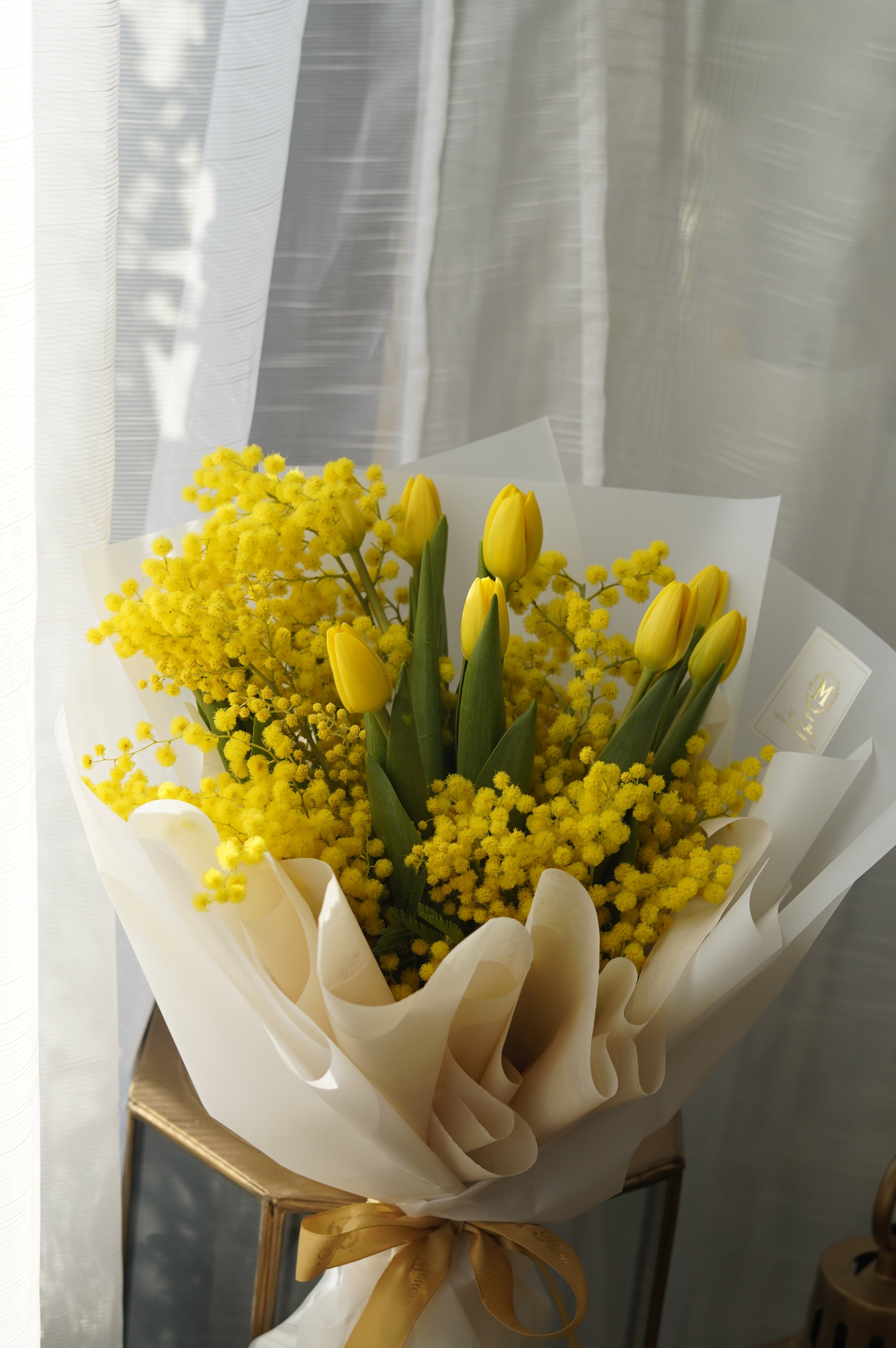 Bouquet Of Mimosa & Tulip