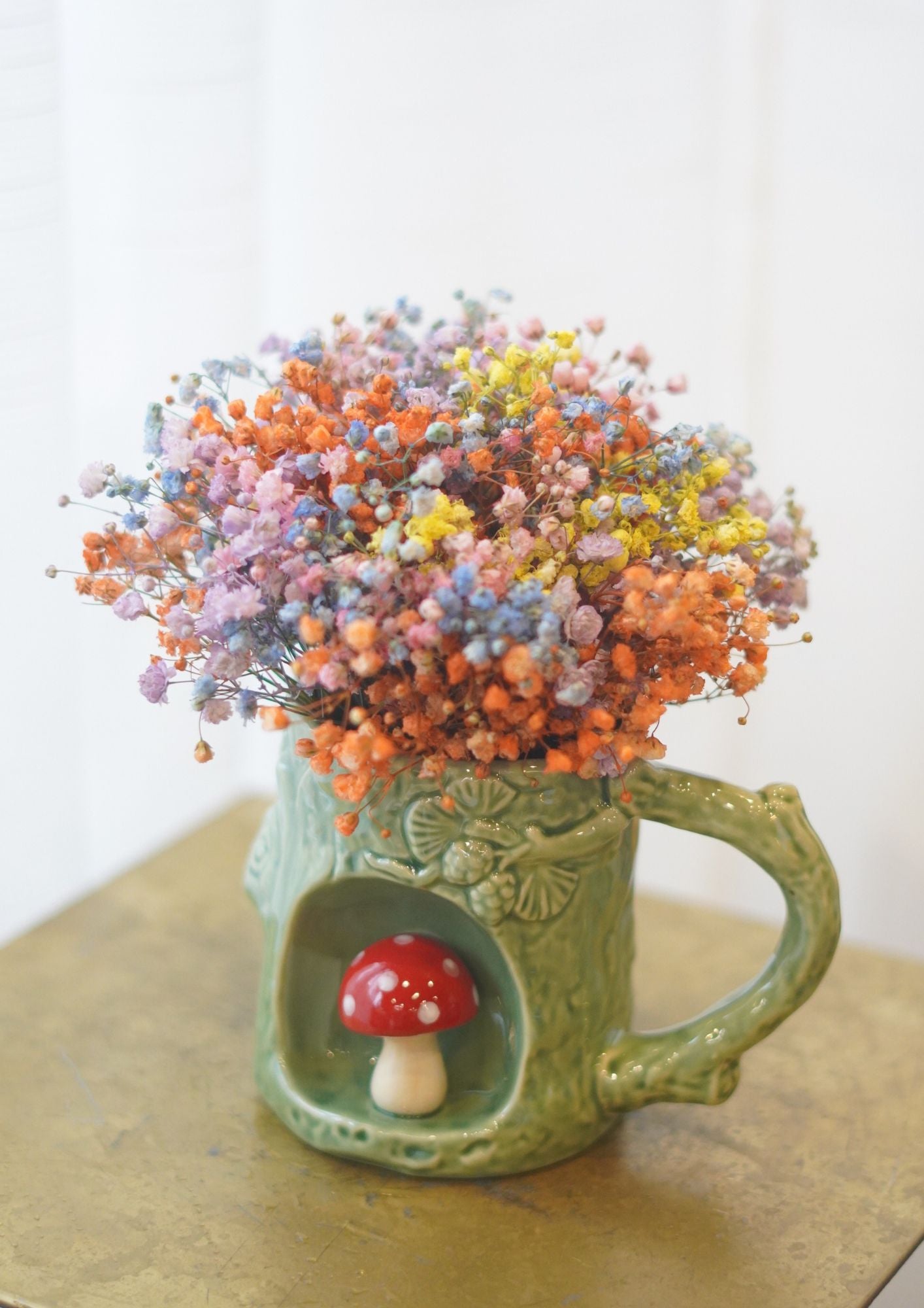 Coloured Babys Breath In A Cup