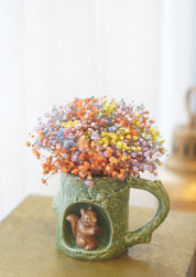 Coloured Babys Breath In A Cup