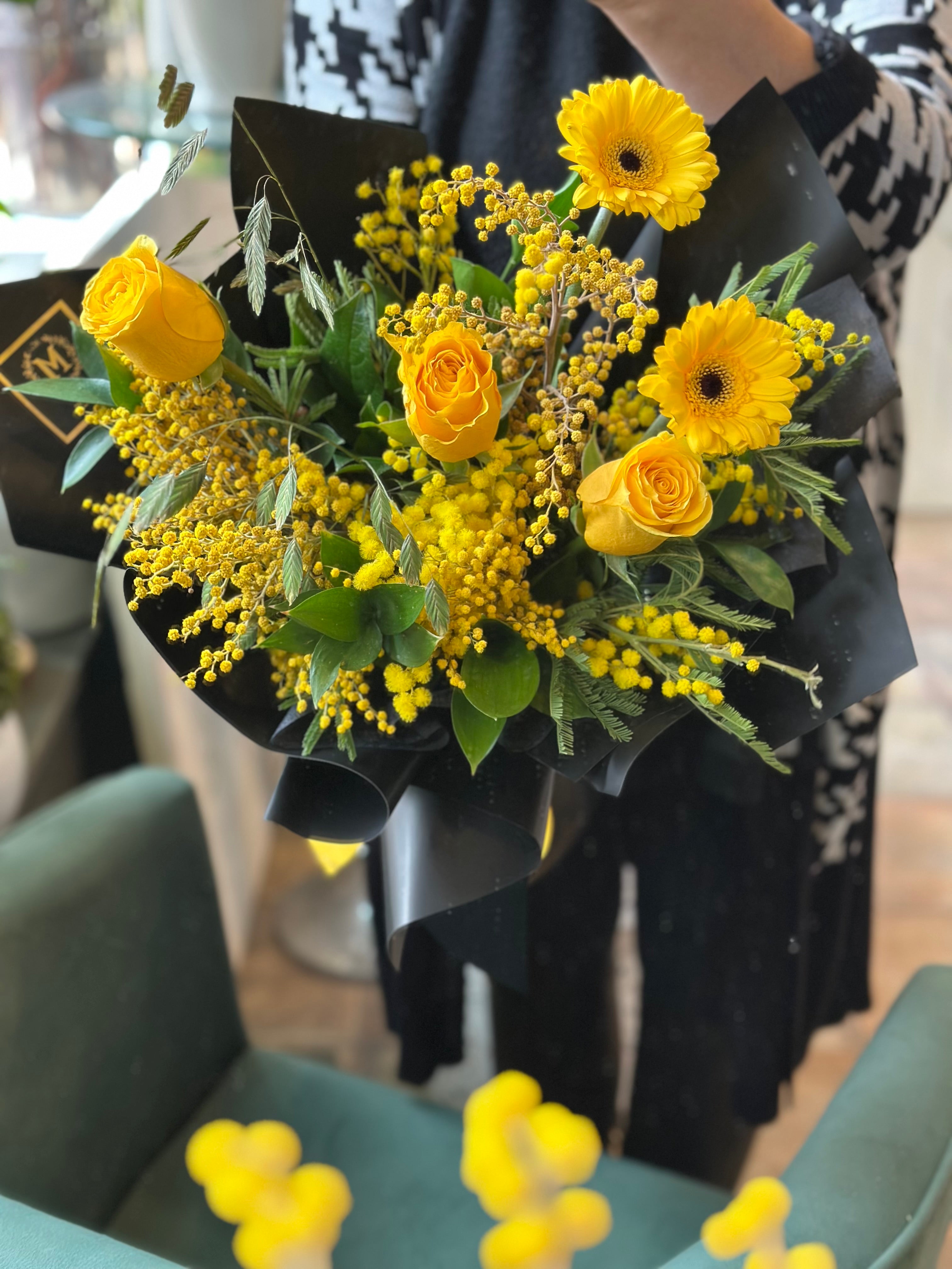 Yellow Mimosa Mixed Bouquet