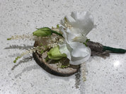 White Green Boutonniere
