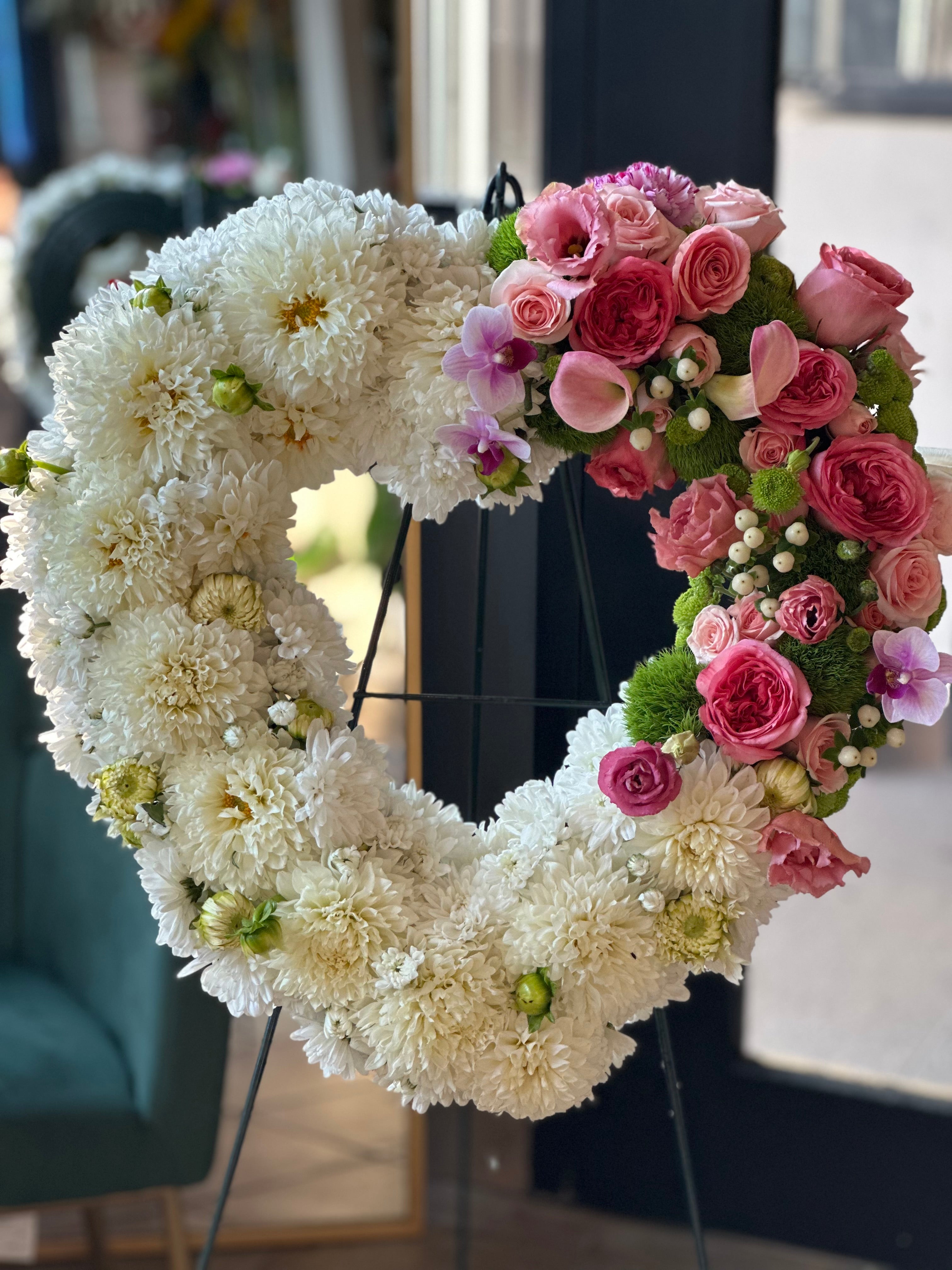 Heart Funeral Wreath