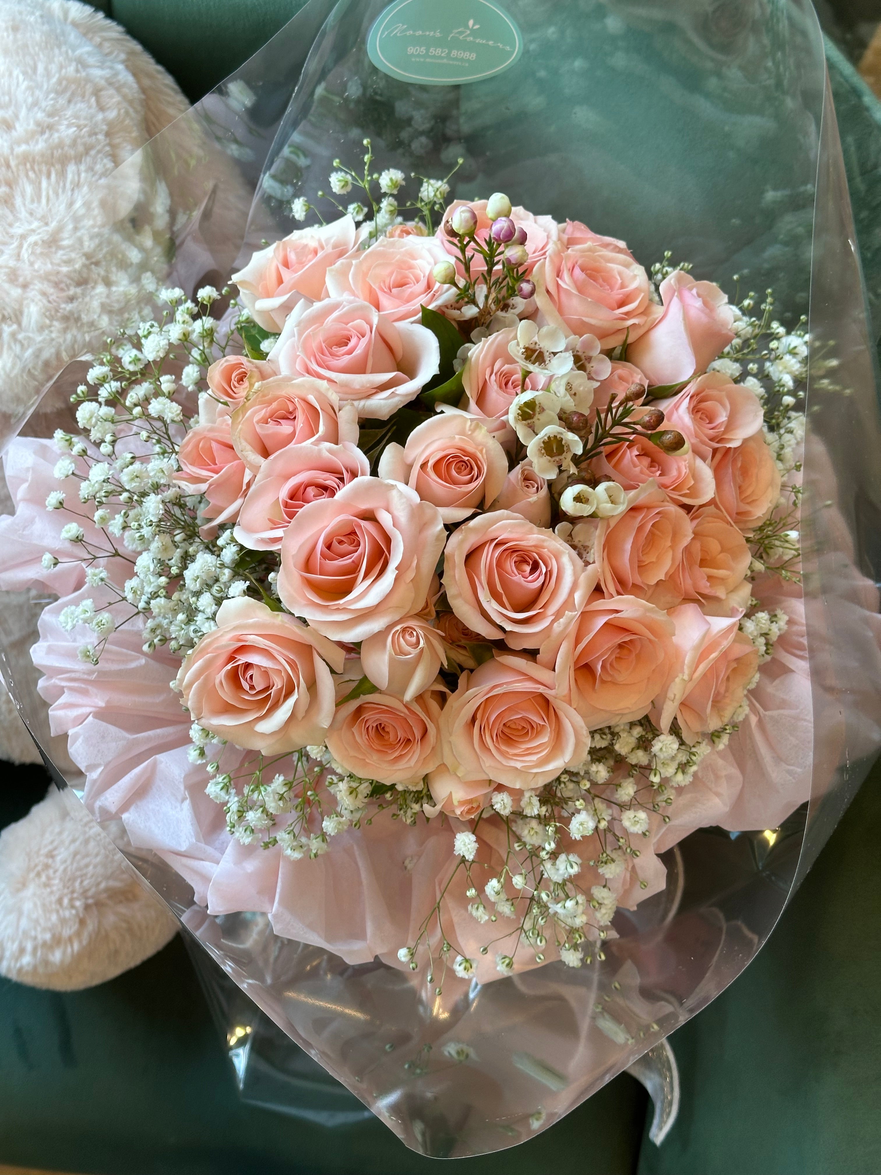 Mother's Day - Princess Bouquet. - 10 Stems Pink Roses