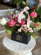 Mother's Day - Basket of Peonies - Black Box