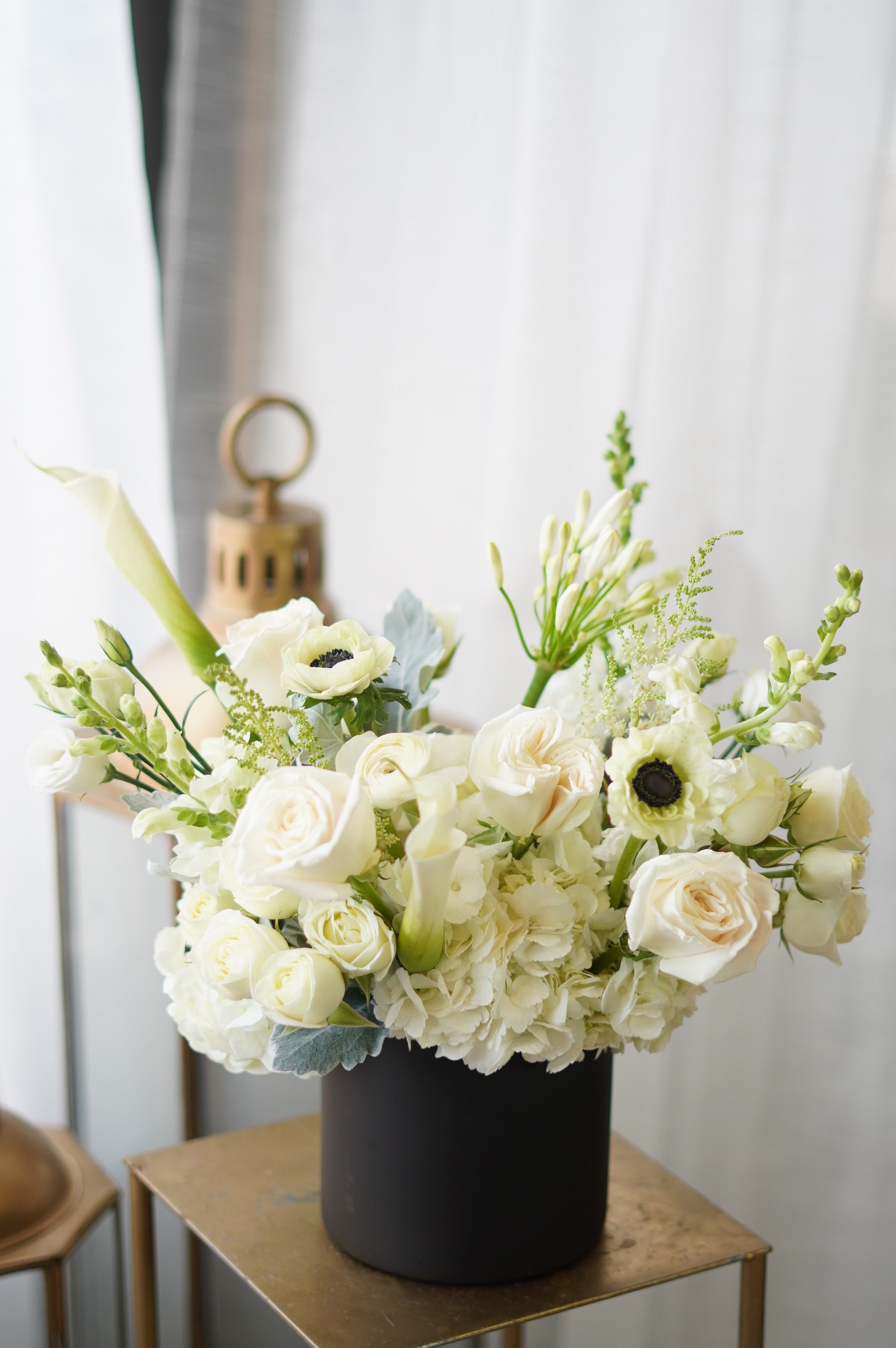 Black & White Sympathy Flowers