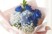 Blue Rose & Hydrangea Bouquet