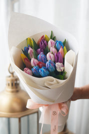 Rainbow Tulip Bouquet