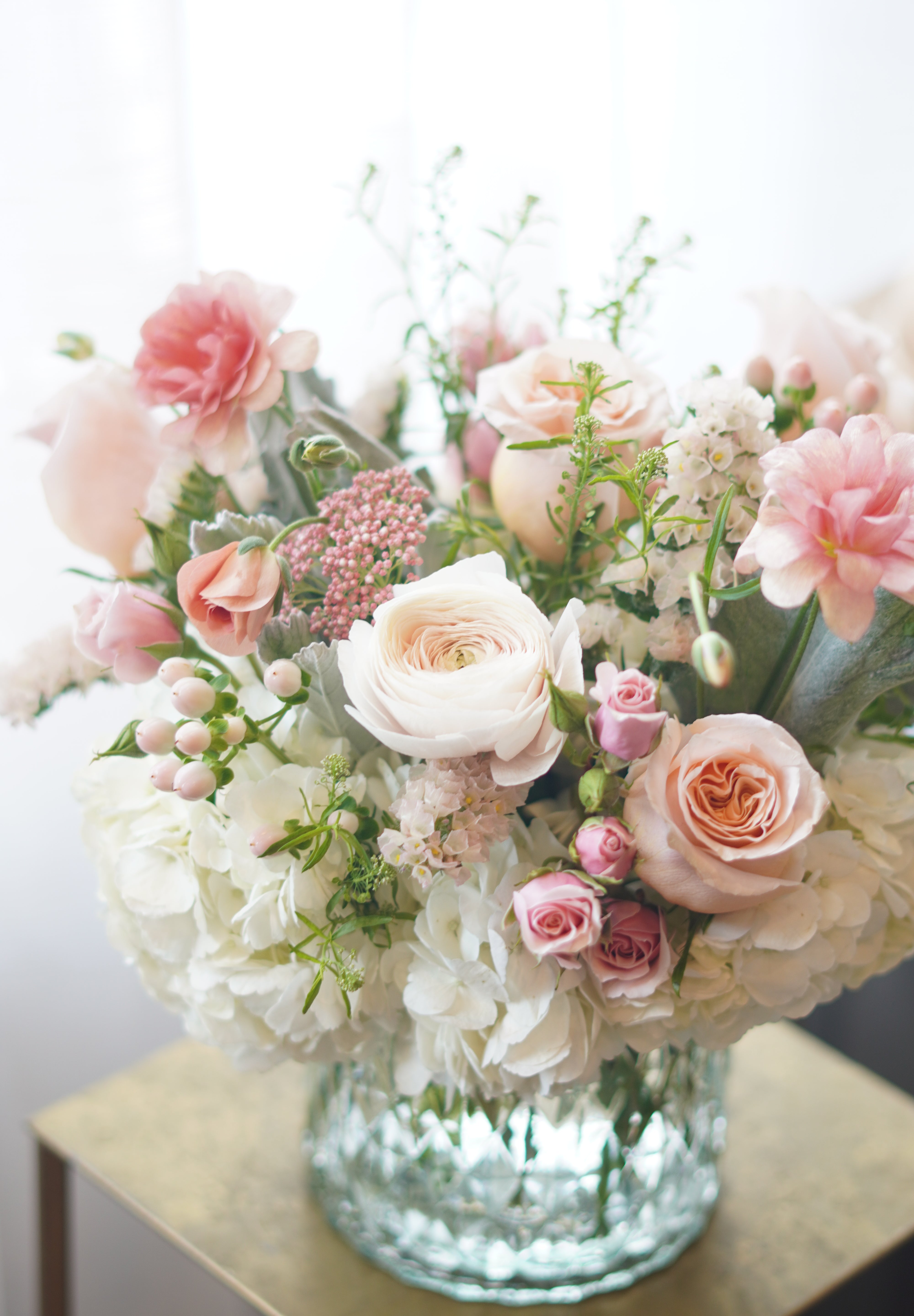 White & Peach Arrangement