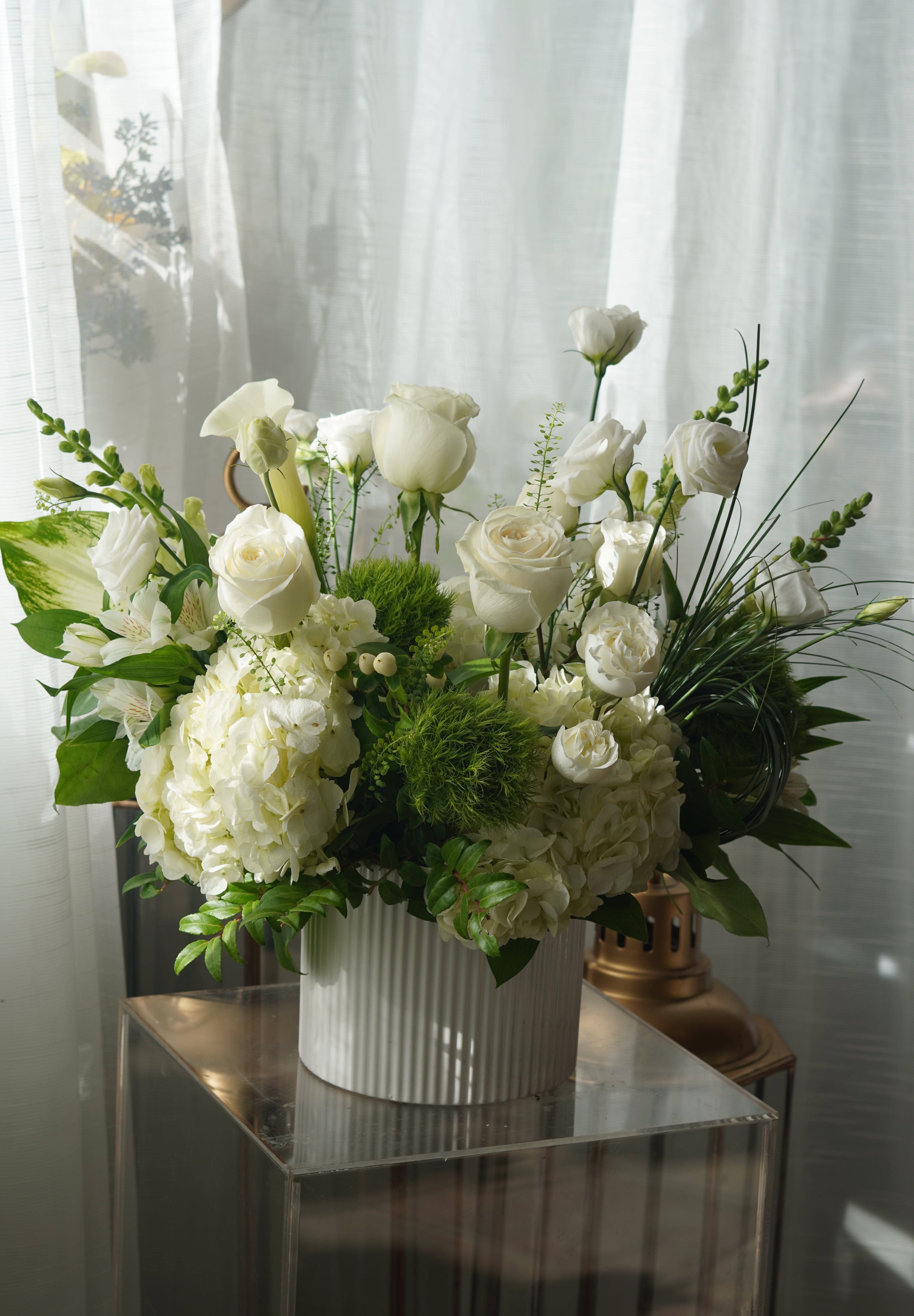 Ivory Grace in Towne | White & Green Flower Arrangement