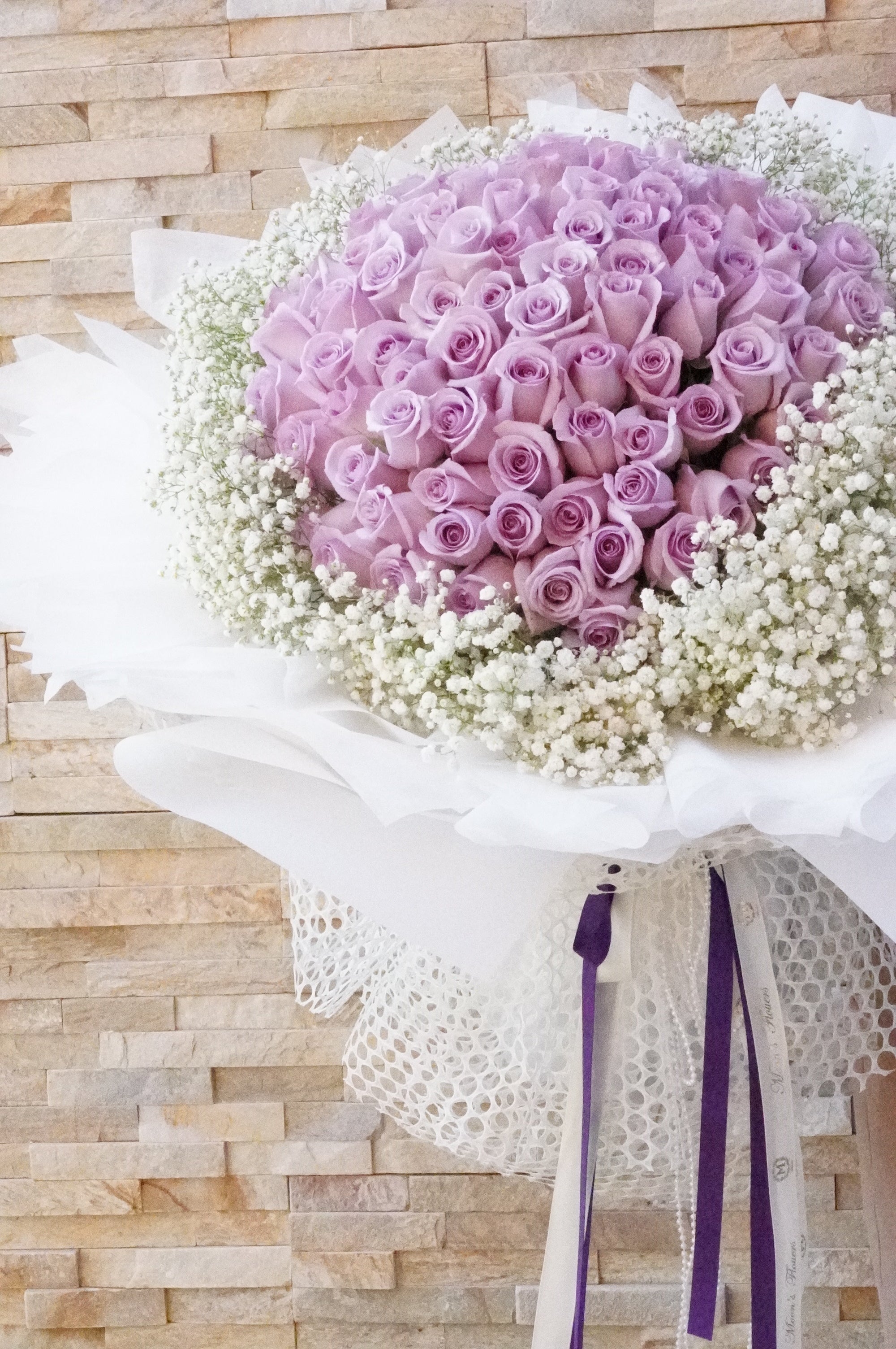 Valentine's Day - Lavender Rose Round Bouquet