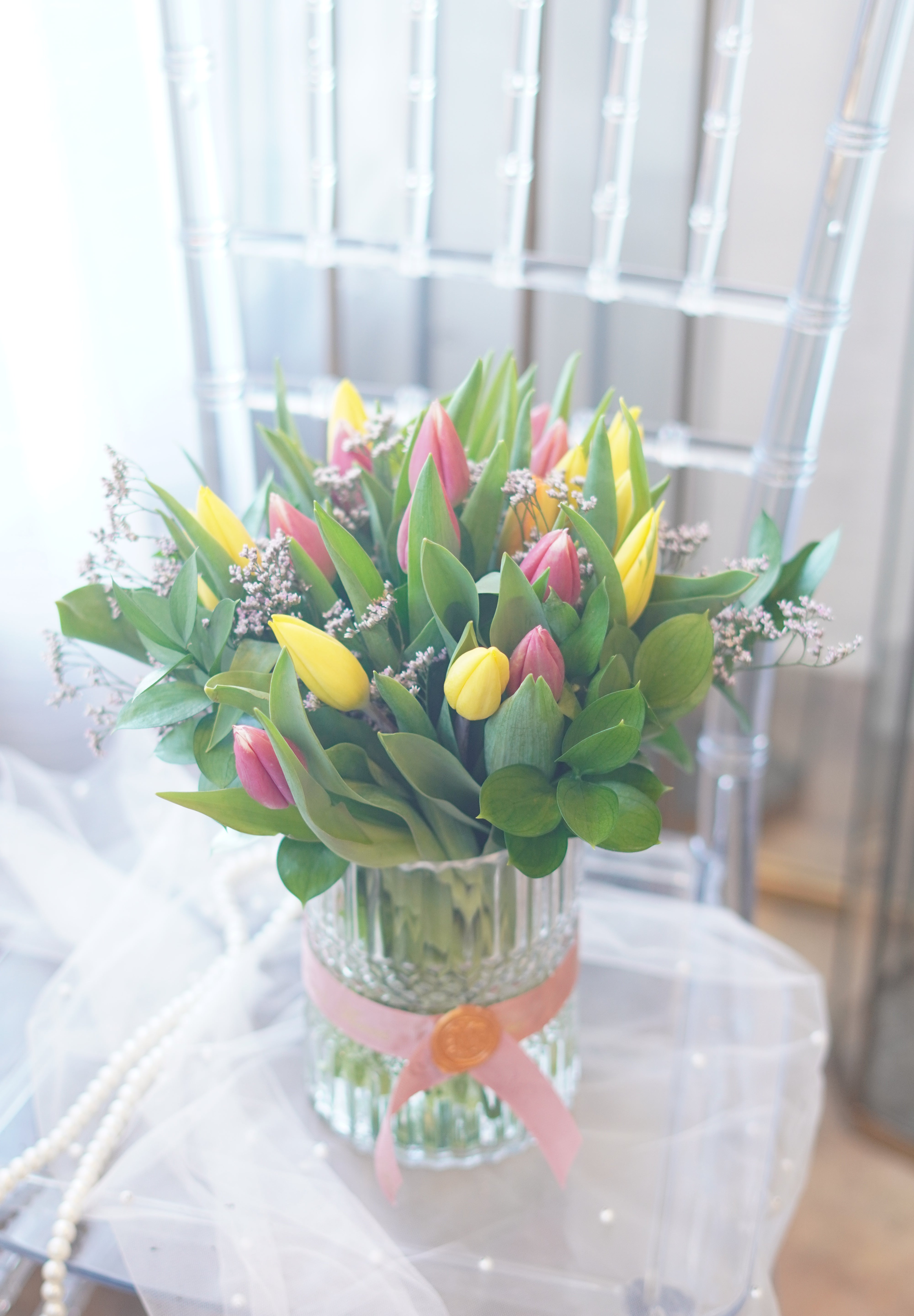 Tulips in Basket