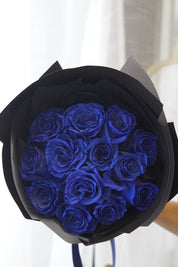 Blue Rose Round Bouquet