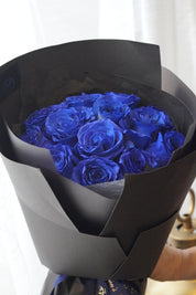 Blue Rose Round Bouquet