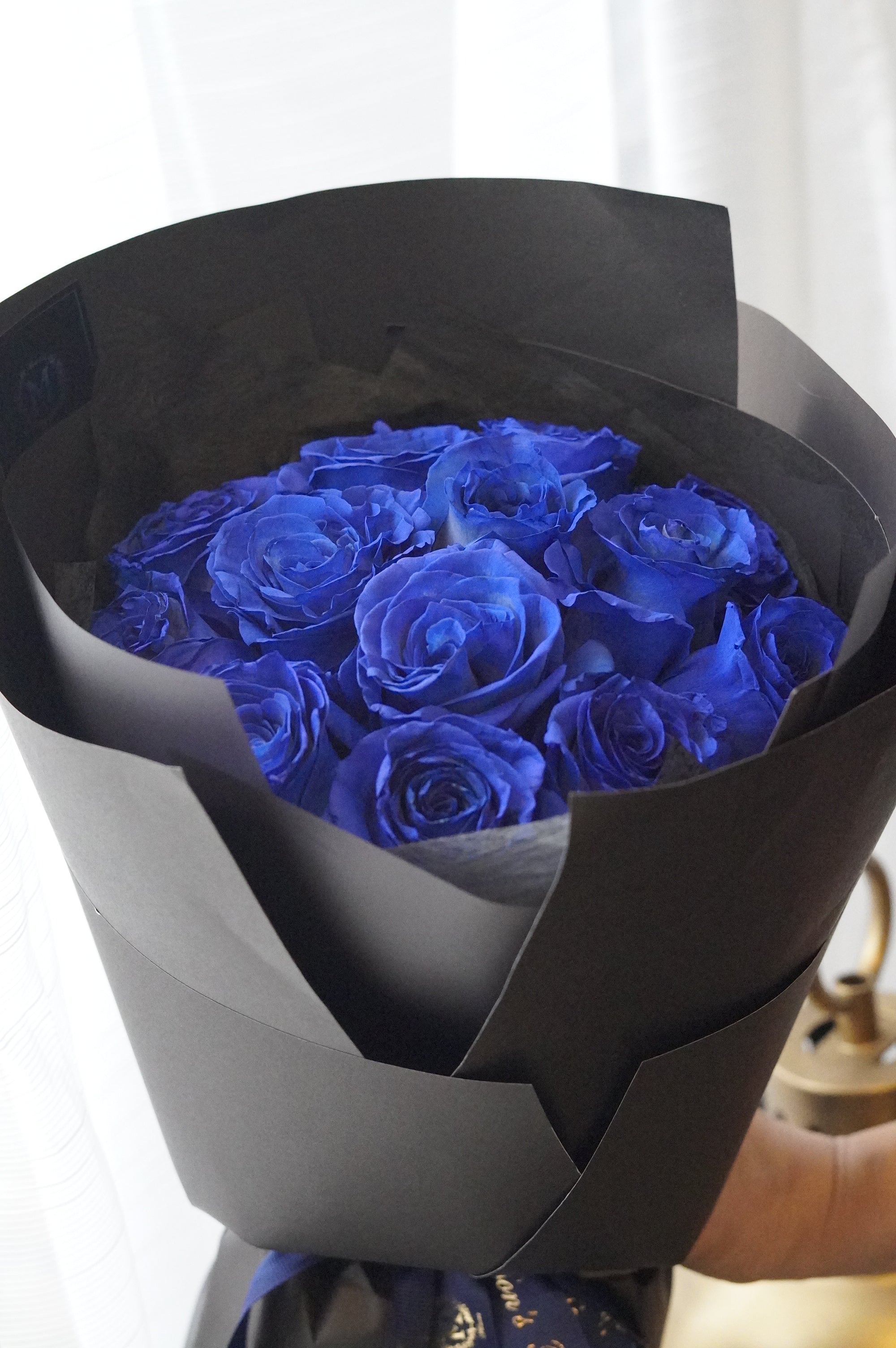 Blue Rose Round Bouquet