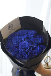 Blue Rose Round Bouquet