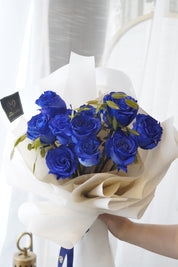 Classic Blue Rose Dozen Bouquet