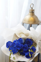 Classic Blue Rose Dozen Bouquet