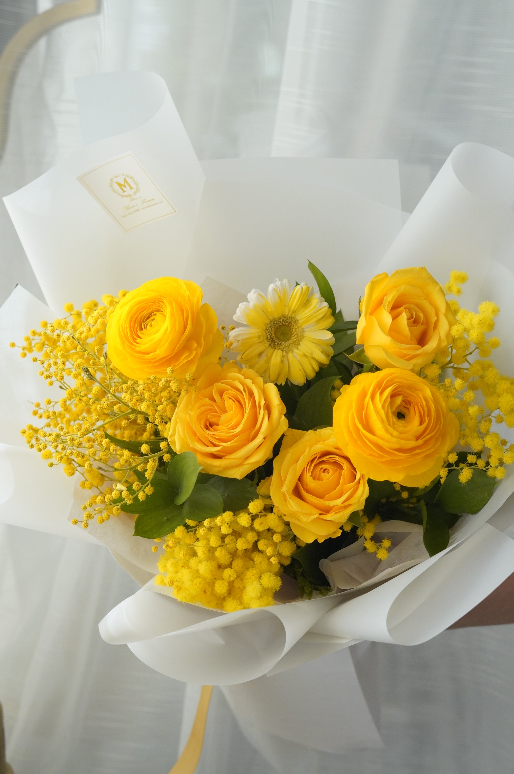 Yellow Mimosa Mixed Bouquet
