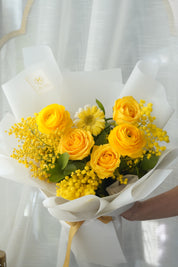 Yellow Mimosa Mixed Bouquet
