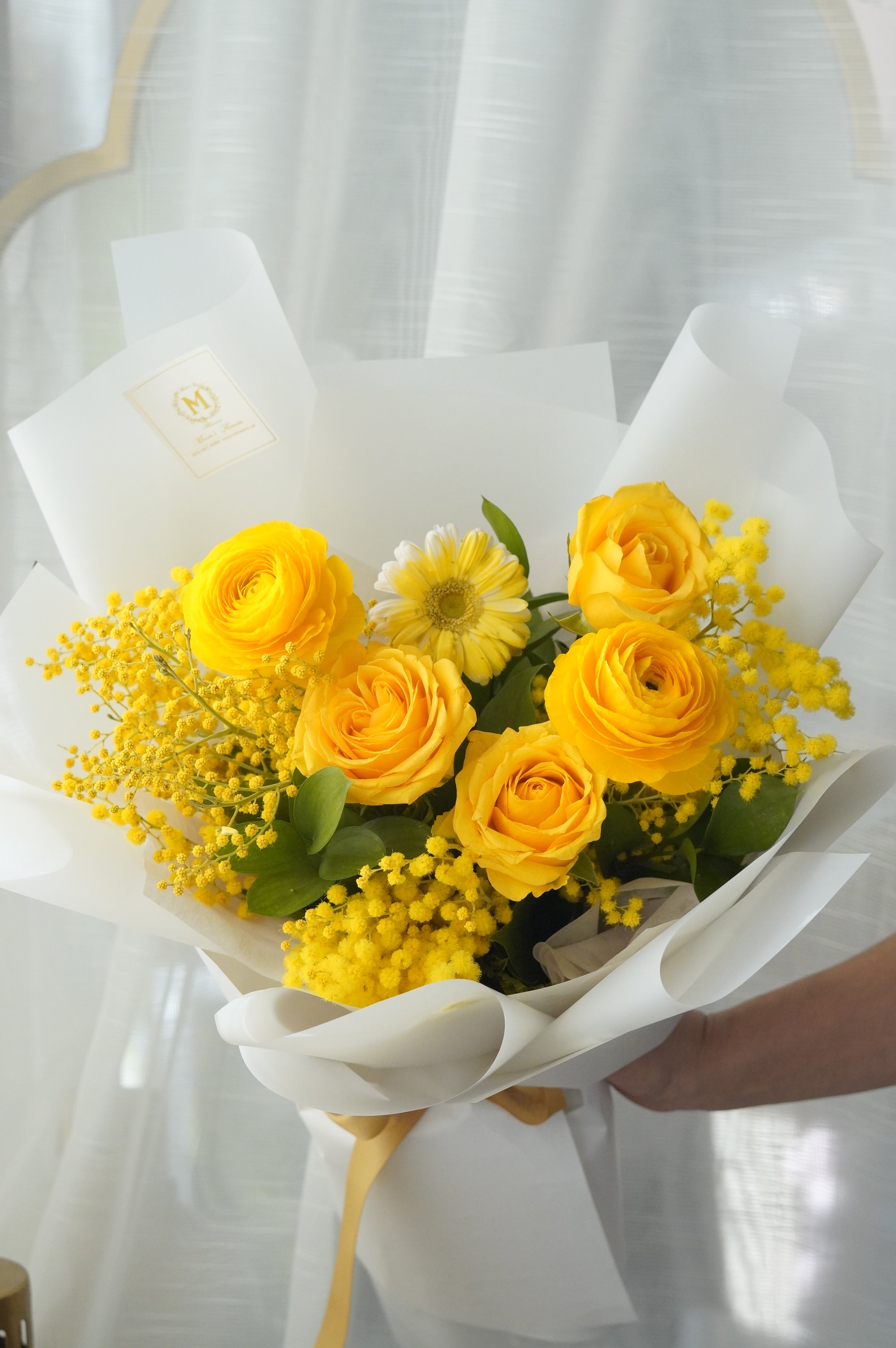 Yellow Mimosa Mixed Bouquet